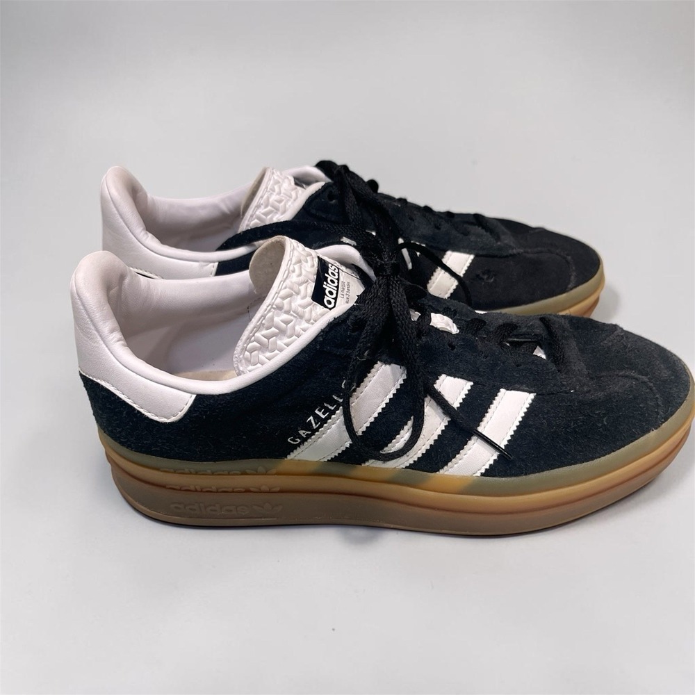 Adidas Gazelle Bold Sneakers Black White Women's US 9.5 IE0876 2024 See Info